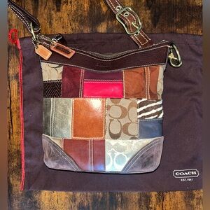 Coach holiday Patchwork Shoulder Bag